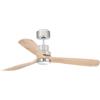 FARO BARCELONA Faro LANTAU Ventilatore Da Soffitto Led Nichel Opaco, Pino Con Motore DC