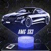 Lampephoto.fr - Lampada 3D Auto Supercar AMG S63, Luce Notturna Tattile Auto Supercar AMG S63, Illusione 3D Led, Idea Regalo di Natale per Ragazzi e Ragazze Lampada da Notte per Bambini o Adulti TOP