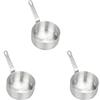 HEBEOT Casseruola con coperchio, piccola pentola per il latte, pentola per bollire, teiera in acciaio , mini pentola (3 pezzi, 13 x 7 x 5,5 cm), N4MLB20FRUB6TAIFO66RY7