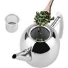 HERCHR Teiera Con manico rotondo a forma di arco, 1500ml Grande capacità Teiera, Setaccio Per Caffè Infusore Per Tè In Acciaio Inossidabile, Bollitore per Tè e Caffè con Filtro a Rete Infusore Rimovibile