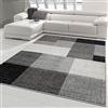 Teppich-Traum Tappeto da Soggiorno moderno con Quadrati | facile da pulire | grigio crema Größe 160x220 cm