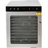 TuliperMood Essiccatore a 10 ripiani in acciaio inox, essiccatore per frutta, essiccatore per verdure, carne, timer per alimenti con 10 vassoi per essiccazione di verdure, frutta, ecc. 800 W