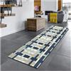 Siunwdiy Moderno Tappeto Passatoia Cucina Antiscivolo Lavabile Beige Blu Tappetino Runner Tappeti Runner 3 Metri per Salotto Corridoio Ingresso, Larghezza 40-140cm,50X300CM