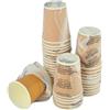 IMBALLAGGI ALIMENTARI PZ 50 BICCHIERI IN CARTA COLORE AVANA COMPOSTABILI 8OZ (240 ML) IMBUSTATI IN BUSTA BIO SINGOLARMENTE MONOUSO