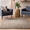 Interiyou Tappeto a pelo lungo Sofia, 160 x 160 cm, beige, soffice e tinta unita, lavabile e antiscivolo, morbido pelo lungo