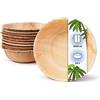 onlyleaf Palmware - Ciotole da Tavola monouso rispettose dell'ambiente di foglie di palma I 10 pezzi Ciotola di foglie di palma rotonda 3000ml Ø30cm I Ciotola di insalata - Ciotola di zuppa