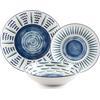 Excelsa Mediterraneo Servizio Piatti in Porcellana, 18 Pezzi, Decorazione Mare Blu