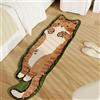 Generic Simpatico tappeto a forma di gatto 120x40 cm carino tappeto per camera da letto lavabile tappetino irregolare ingresso animali morbidi comodino decorazione casa