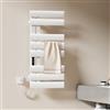EMKE Scaldasalviette Elettrico Bagno, 850x400mm, 230W, Bianco, Lato Sinistro, Scalda Asciugamani, Schermo Tattile, Termoarredo Elettrico Bagno con Controllo Wi-Fi, Funzione Timer