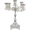Wswqop Candelabro Da Tavolo a 5, Lampadario, Portacandele per Sala Da Pranzo, Feste di Compleanno, Casa, Argento