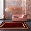 makeups1 Home Tappeto A Pelo Corto Moderno Bordo dorato bordeaux Lavabile Antiscivolo Morbida Carpets per casa e Ufficio 160×200M (5ft3x 6ft6)