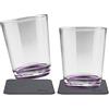 silwy® tazze da bere magnetiche antiscivolo e infrangibili incl. due cuscinetti di gel nano in metallo (set di 2 // Very Berry)