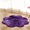 Fouriding Tappeto in Pelliccia Sintetica Tappeto Peloso Shaggy Forma di Fiore Tappeti Peluche Ultra Morbido Antiscivolo Decorativo per Divani Del Soggiorno e Camere da Letto(Porpora, 90 * 90cm)
