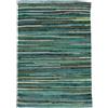 RugVista Ronja, Tappeto, Kilim Modern, 140 x 200 cm, Rettangolare, Pelo medio, Lavabile solo a secco, Certificato Care & Fair, Multi/Turchese
