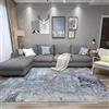 SRTJURFG Tappeto Quadrato Designer Grandi Dimensioni Soggiorno Antiscivolo Tappeto Disegno astratto blu-grigio Camera Salotto Office Camera da Letto, 200 x 200 cm