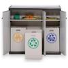 Briconess.com Armadio basso per secchi raccolta differenziata 3 ante in resina scik cm 93,6x39x86h