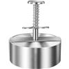 Generic Stampo per hamburger in acciaio inossidabile, macchina manuale antiaderente per stampare polpette e hamburger, accessori da cucina (141 mm, argento)