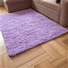 Carpeto Rugs Tappeto Salotto Moderno Peloso - Tappeto Camera da Letto Morbido - Tappeti Moderni Soggiorno Pelo Lunga - Tappeto Cameretta Grande - Viola - 120 x 170 cm