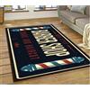 SHAOPENGA Barber Shop Logo Skull Tappeto Vintage Tappeto Per Camera Da Letto Soggiorno Divano Di Casa Decorazione Gioco Decor Tappetino 60X90Cm