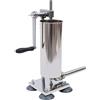 Froulaland Riempitrice manuale per salsicce, 3 l, in acciaio inox, in alluminio, con capacità di riempimento Sausage Maker, pressa per salsicce con 4 diversi tubi di riempimento, argento