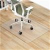 COSTWAY Tappetino per Sedie da Ufficio per Pavimenti in Legno Massello, Tappetino Trasparente in PVC per Sedie con Rotelle, Tappeto Protettivo per Pavimenti (120 x 90 cm)
