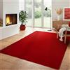 Carpettex Moderno tappeto a pelo corto morbido, unicolore, con retro lavabile, Colore: Rosso, Taglia: 160 x 230 cm