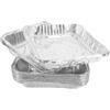 Ipetboom Teglie in Alluminio Usa e Getta Quadrate 23x23 Cm per Friggitrice ad Aria e Forno, Vassoi per Alimenti Resistenti Alte Temperature, per Arrostire Cuocere Scaldare, Confezione 30 Pezzi