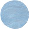 RugVista Breeze, Tappetino da bagno, Moderni, Ø 70 cm, Rotonda, Pelo corto, Soggiorno, Camera letto, Corridoio, Lavabile in lavatrice, Chiaro Blu