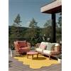 RugVista Olga, Tappeto per interni ed esterni, Moderni, 80 x 300 cm, Pelo medio, Porch, Lavabile solo a mano, Resistente ai raggi UV, Giallo
