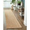 Vipanth Exports Tappeto rettangolare in iuta fatto a mano, per la decorazione della casa, 75 x 270 cm, colore beige