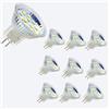MODOAO Confezione da 10 lampadine LED MR11, attacco GU4 Bi-pin, lampadine alogene da 5 W, 12 V, CC/AC, luce spot bianca, 6000 K