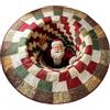 Generico Rotondo Tappeto A Visivo 3D Natale, Tappeto Natalizio 3d Poliester, Babbo Natale E Gnomi Con Motivo Tridimensionale Trapuntato, Adatto Per Soggiorno, Camera Da Letto