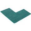 PANA® Tappeto angolare in ciniglia (50x100x100 cm) - Tappeto a forma di L per doccia angolare - Microfibra ultra morbida - Antiscivolo e lavabile - Colore: Petrolio