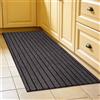 GUOZHEN Zerbino Ingresso Esterno 40 x 90 cm Resistente Sporco, Antiscivolo e Essorbente Zerbino Impermeabile Interno Esterno per Porte Anteriori e Posteriori, Grigio