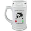 fashwork Boccale da Birra Mestieri Camionista la mia Passione Mi Chiama e io Devo Andare - Aggettivi Divertenti - Idea Regalo - capienza 50 cl