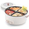 Generic Pentola elettrica a 4 scomparti, 2000 W, 6 l, pentola divisa multifunzione con controllo della temperatura indipendente per casa, dormitorio e pasti in famiglia
