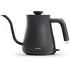 Balmuda Bollitore elettrico Collo di cigno Acciaio inossidabile 0,6 l Indicatore neon Tè e caffè K02H-BK Nero