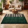 Rururug Tappeto Morbido Salotto 80x120cm, Cucina Antiscivolo Lavabile in Lavatrice, Pelo Corto per Camera da Letto, Ufficio o Corridoio Verde Geometrico Moderno