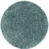Teppium Moderno Tappeto Salotto 80 cm Rotondo Blu acqua - Shaggy Tappeto per scendiletto Camera da Letto, Cucina y Soggiorno - Tappeto Morbido y Fluffy, Monocromatico, facile manutenzione