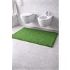 TEXTILE COLLECTION Tappeto Bagno Riccio 50x80 cm e 55x110 cm - Cotone & Poliestere, Asciugatura Rapida (Verde, 55x110)