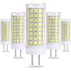 LPFWSK Lampadina LED G4 10W 102LED Perline 1000LM 2835SMD Dimmerabili LED Luci Bi-pin Lampadina a mais a LED AC 220V per illuminazione a soffitto, fascio di 360 gradi,Natural white,5 Pack
