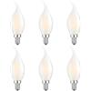 Jiotouhu E14 LED Lampada a candela, 4W, 220V, corpo smerigliato, bianco caldo 2700K, lampada Edison vintage, non dimmerabile, adatta a pendenti e applique, set da 10