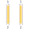 Generico Lampadine LED 118mm Dimmabili, Lampada LED 118mm 30W R7S Sostituisce Alogena 300W J118, 3000LM, Luce Freddo 6000K, Doppia Estremità COB Proiettore, 2 pezzi