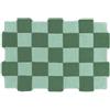 RugVista Checkmate, Zerbino, Moderni, 60 x 90 cm, Pelo medio, Corridoio, Lavabile solo a secco, Certificato Care & Fair, Verde/Mint
