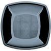 GOLD PLAST SPA PIATTI PP.PIANI QUADRI NERI X25PZ