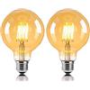 BANGSHUO 2 pezzi E27 Lampadina Vintage Edison a LED 6W E27 G80 2800K 600LM(equivalenti a 60 watt) Edison Lampadina Retro Stile Decorativo luce filamento lampadina per casa, bar