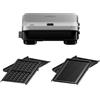 Braun SnackMaker 5 SM5006 - Tostapane con piastre per barbecue e cialde, 800 W, colore: Argento