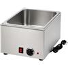 Générique Bain-Marie Elettrico Professionale senza Rubinetto di Scarico - GN 1/1 - 1200 W