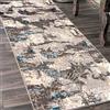 Mazovia Tappeto per Corridoio - Passatoia Corridoio Moderno Astratto - Tapis Salon, Chambre, Cuisine e Corridoio - Certifié Oeko-Tex - Tapis de Couloir au Metre - Beige Blu Grigio 60x150 cm