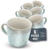 PURE LIVING INTERIOR DESIGN Set di Piatti Moderni per 6 Persone e Tazzine da Caffè alla Moda Ibiza - Servizio di Piatti Elegante e Resistente per Lavastoviglie e Microonde - Pure Living beige-blu